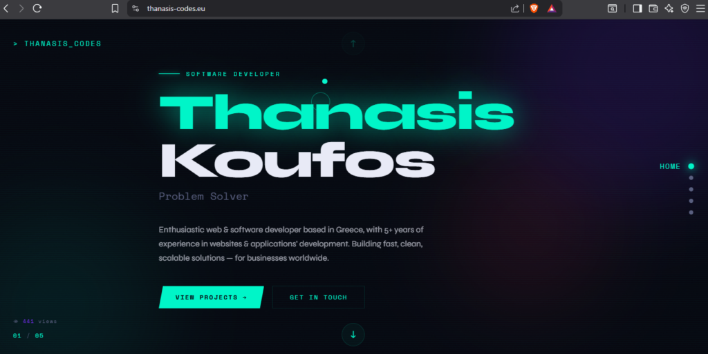 one page site eu screen shot